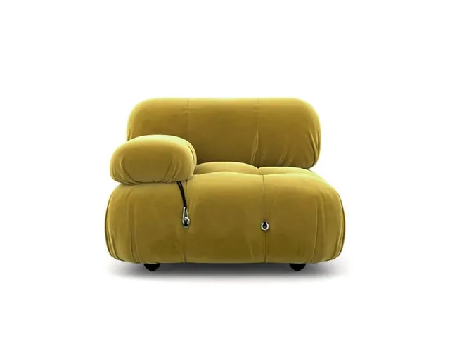 Bellini Style Modular Armchair, Right Arm in mustard