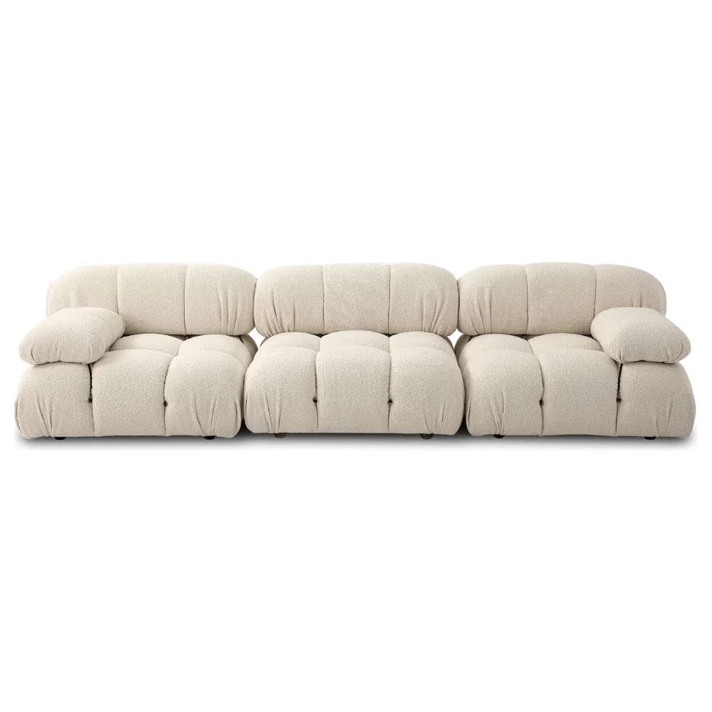 Bellini Style Modular Lounge Sofa in creamy bouclé