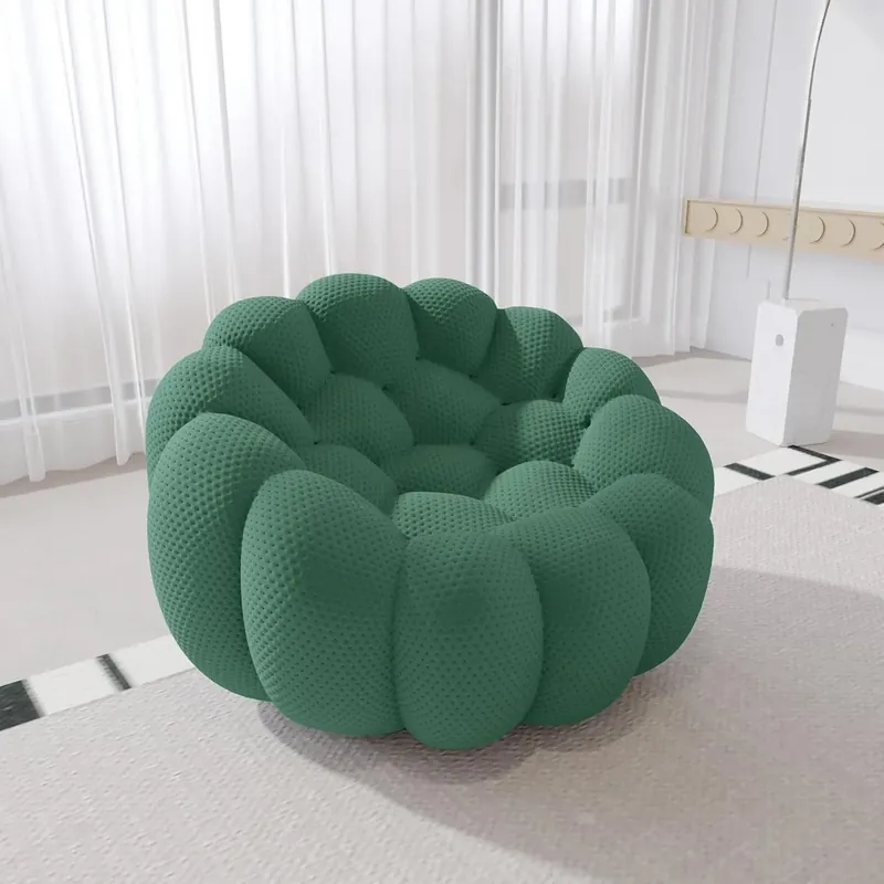The bubble armchair in emerald green, view 3