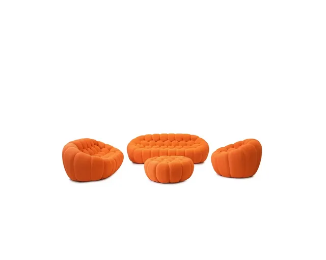 Bubble Living Room Set, Four Pieces in Orange
