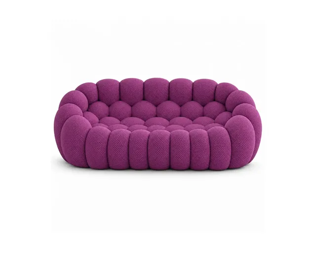 Bubble Sofa, Three-Seater in Plum Purple