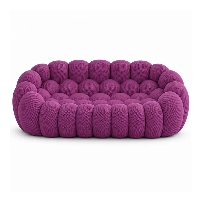 Bubble Sofa, Three-Seater in Plum Purple