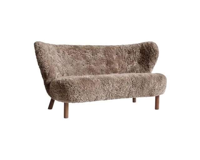 The sheepskin wing sofa in brown