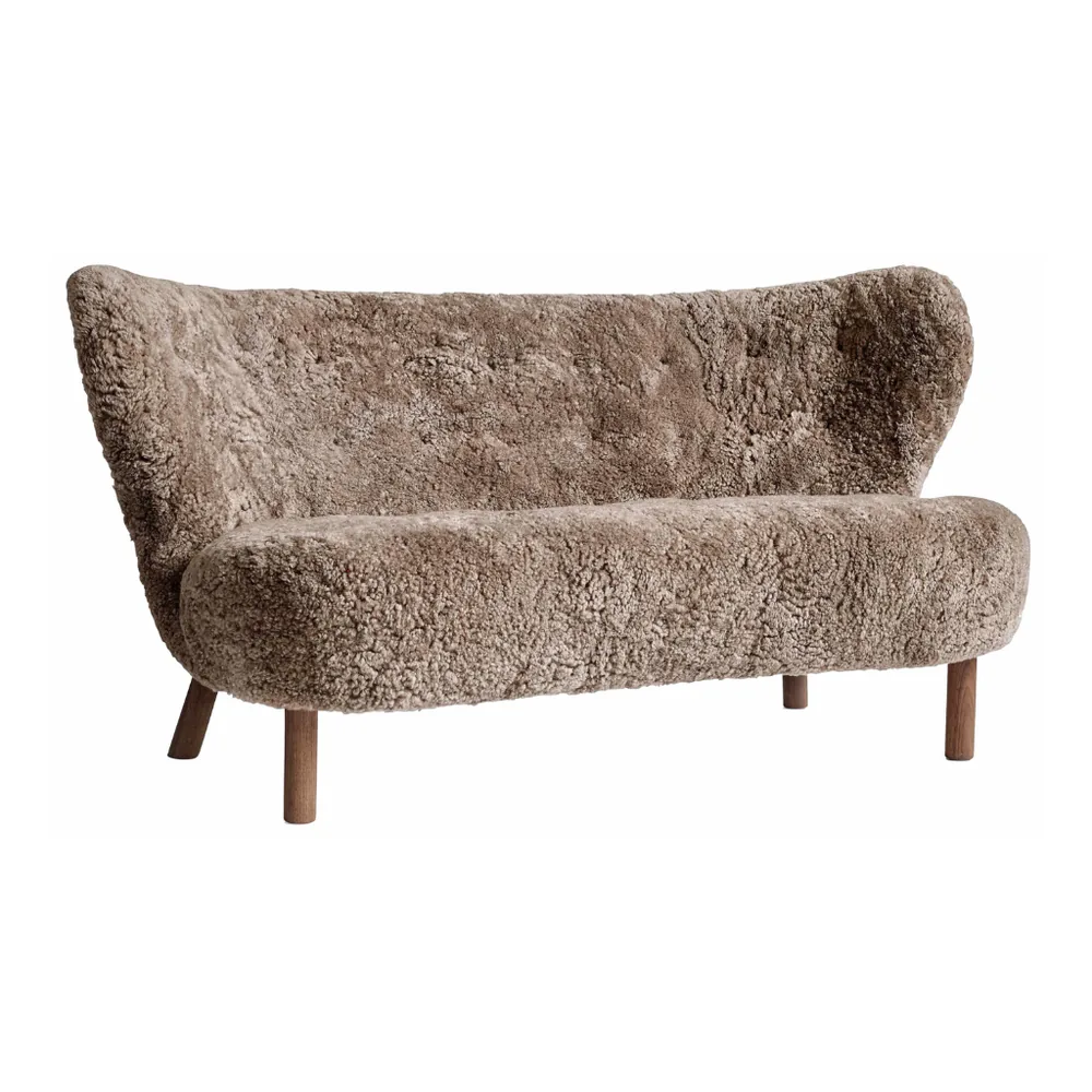 The sheepskin wing sofa in brown