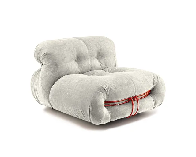 Soriana Style Armless Lounger in Cream