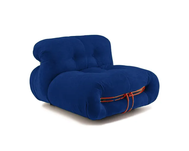 Soriana Style Armless Lounger in Midnight Blue
