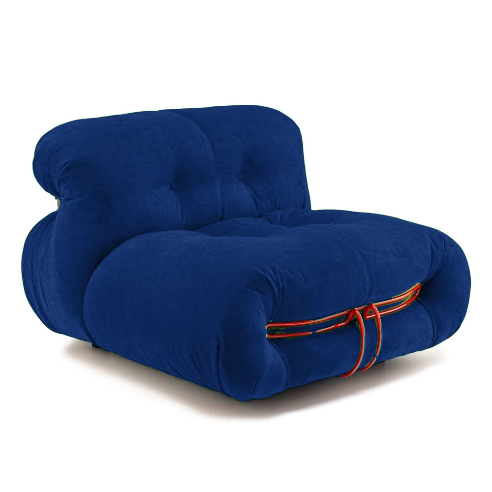 Soriana Style Armless Lounger in Midnight Blue