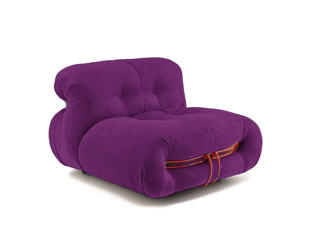 Soriana Style Armless Lounger in Plum