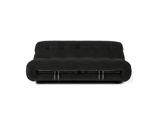 Soriana Style Two-Seater Sofa in Black