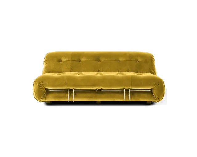 Soriana Style Two-Seater Sofa in Mustard