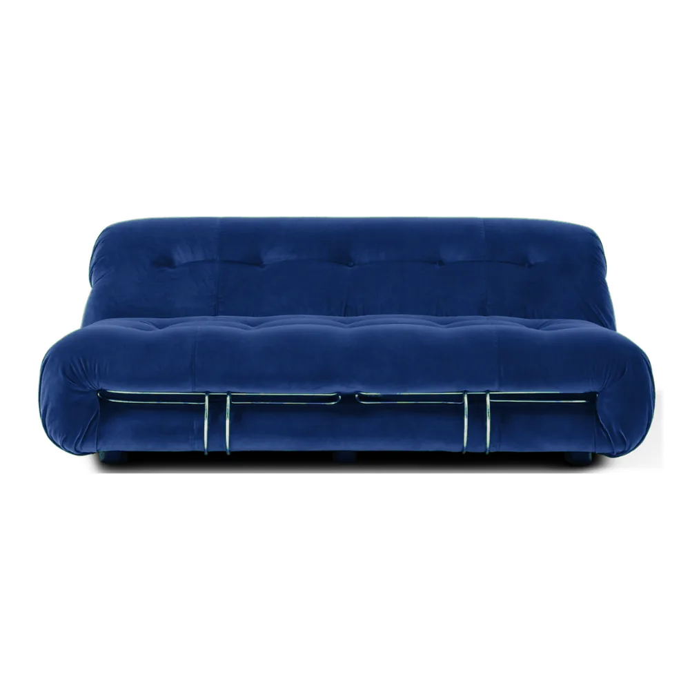 Soriana Style Two-Seater Sofa in Midnight Blue