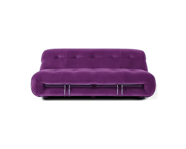 Soriana Style Two-Seater Sofa in Plum