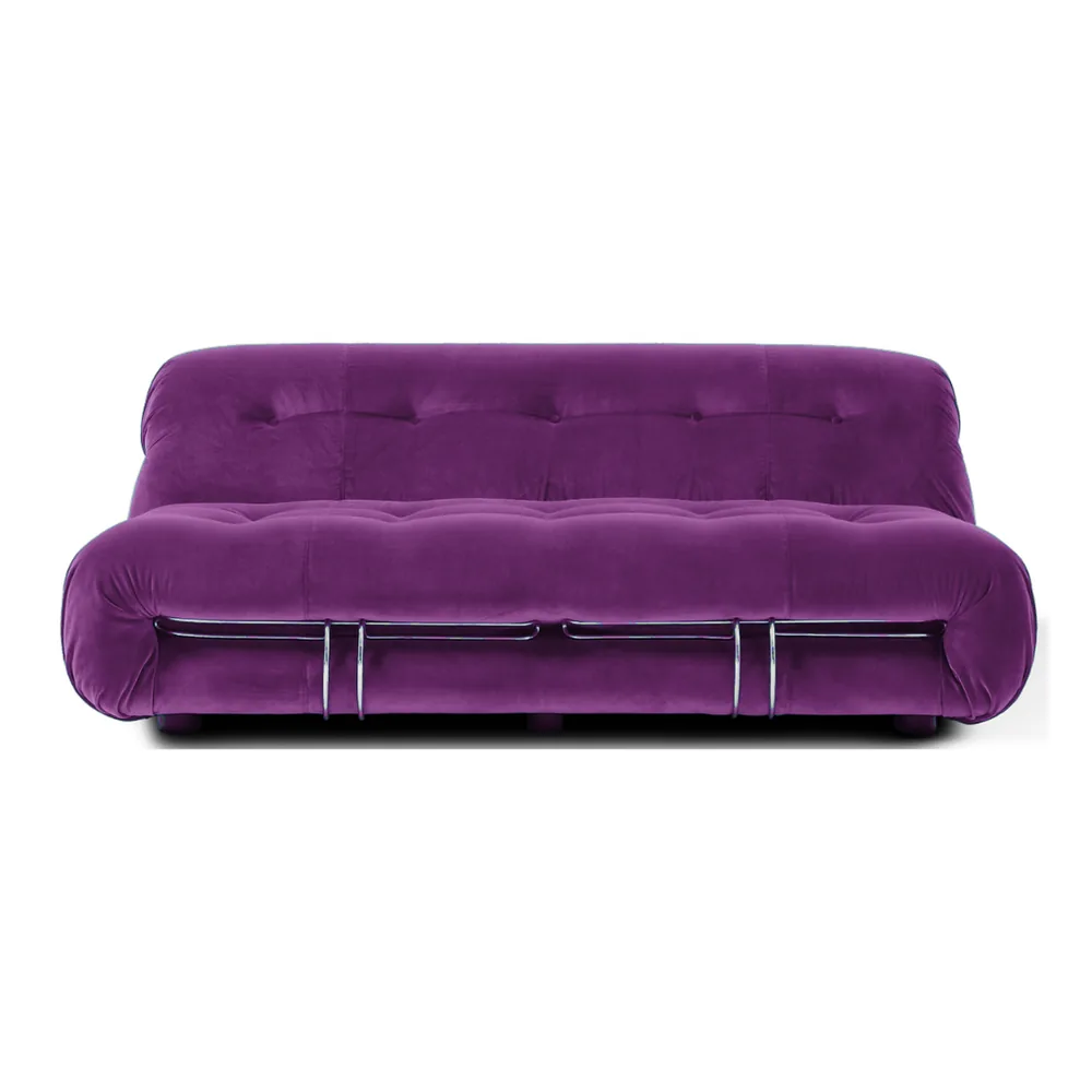 Soriana Style Two-Seater Sofa in Plum