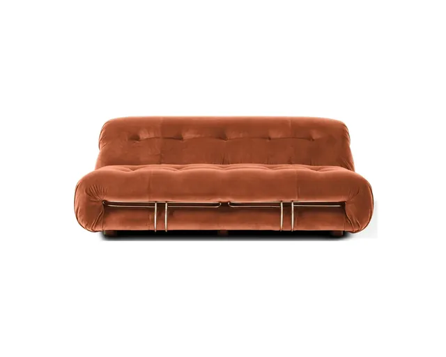 Soriana Style Two-Seater Sofa in Terracotta