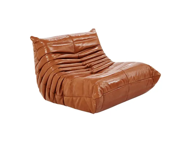 Togo Style Lounge Chair in cognac