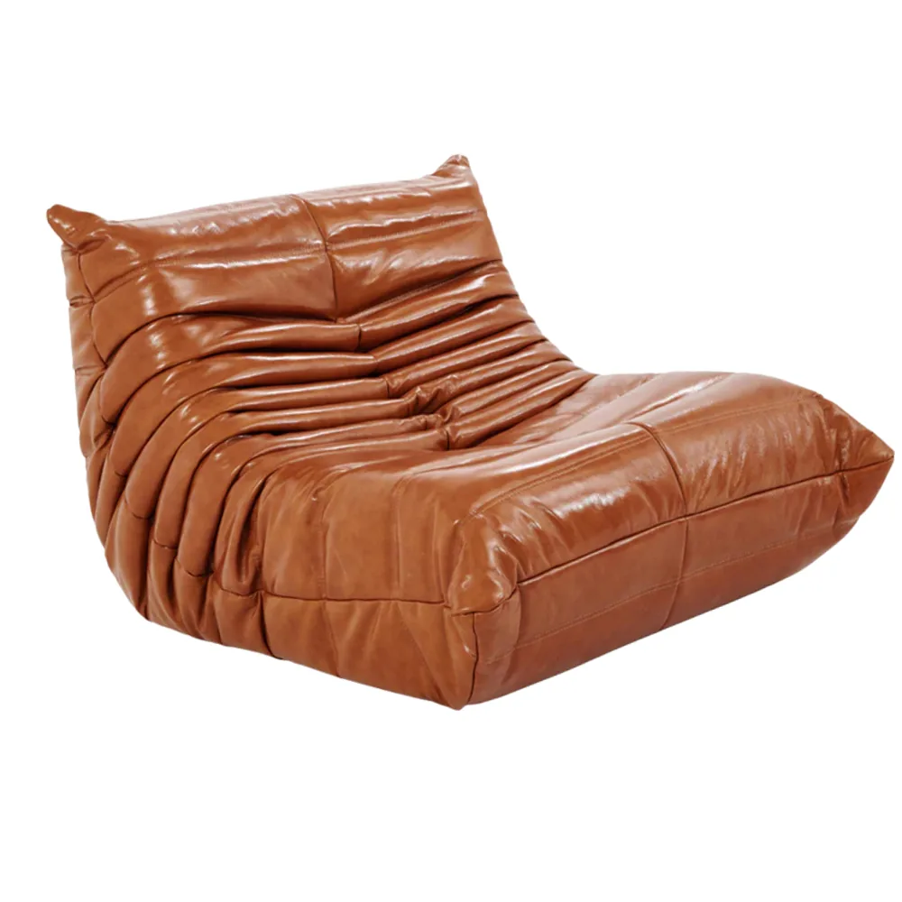 Togo Style Lounge Chair in cognac