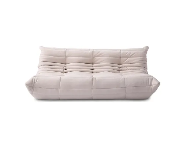 Togo Style 3-Seater Sofa in cream