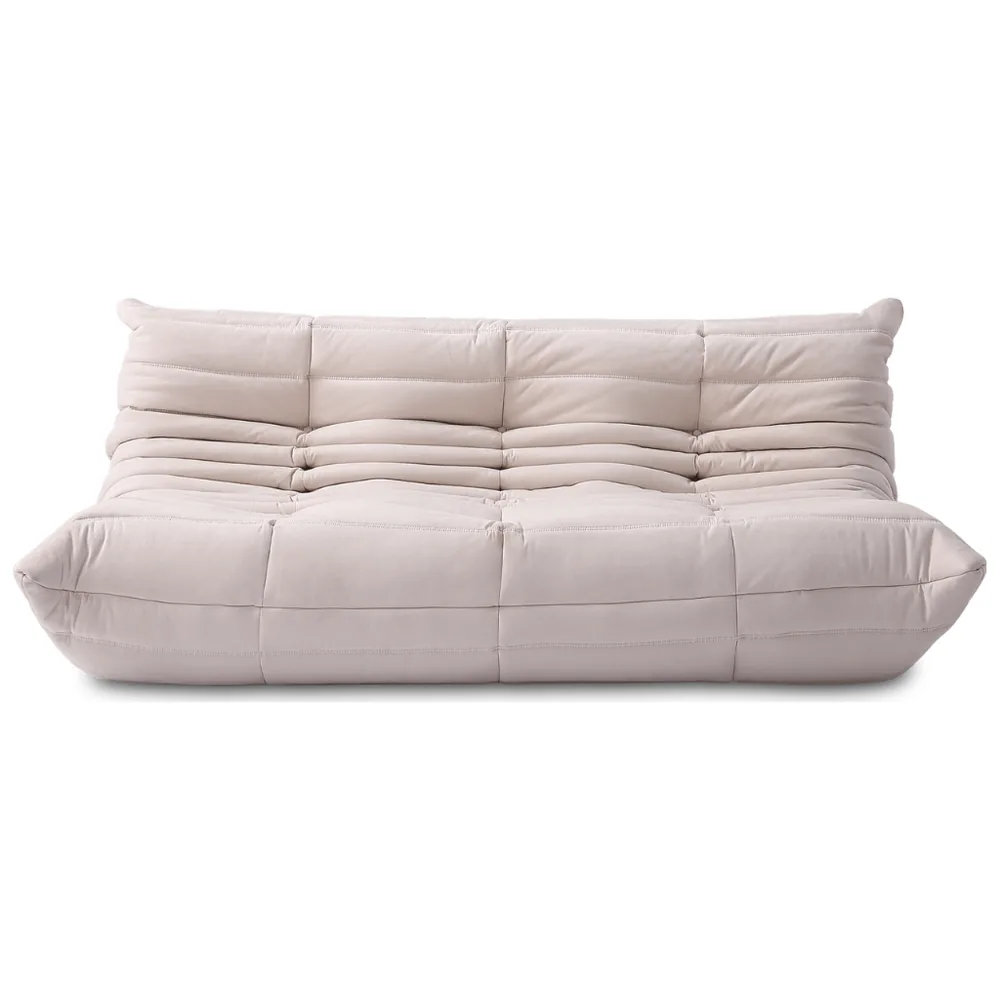 Togo Style 3-Seater Sofa in cream