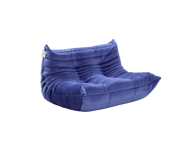Togo Style 2-Seater Sofa in blue
