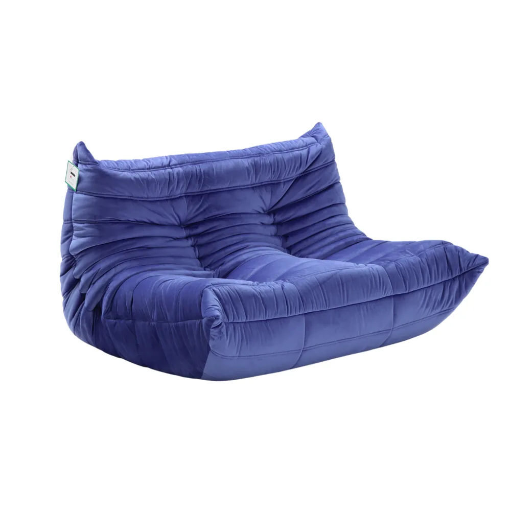 Togo Style 2-Seater Sofa in blue