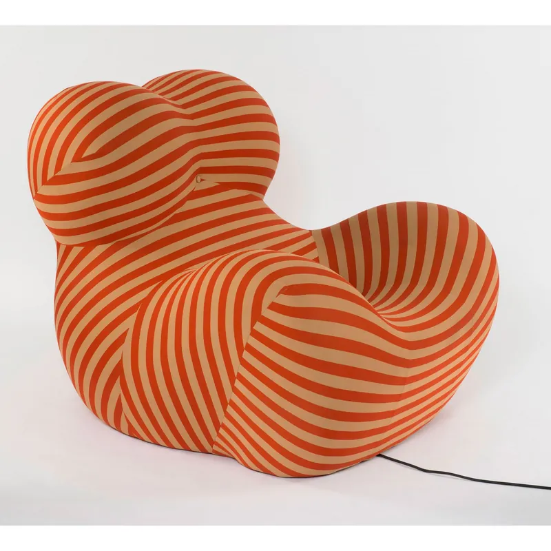 The coral striped set, view 5
